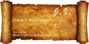 Janki Vénusz névjegykártya